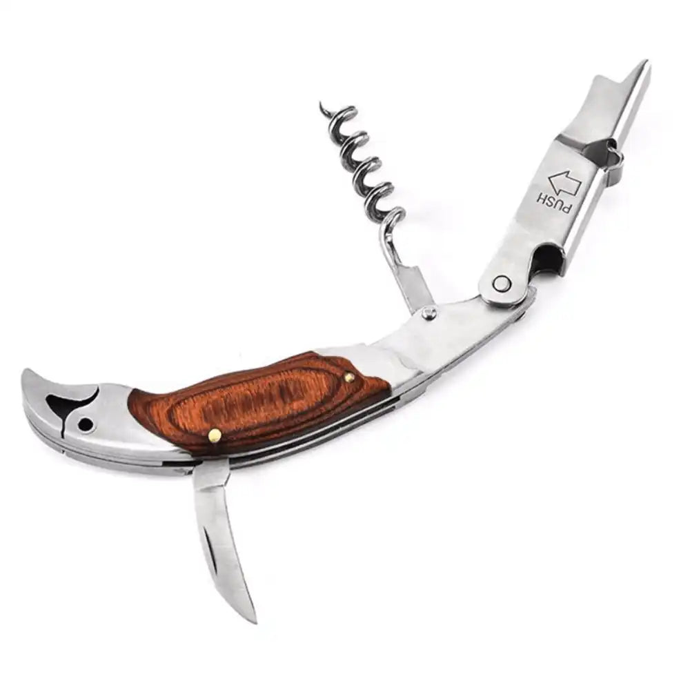 Tire-Bouchon Sommelier Large En Bois