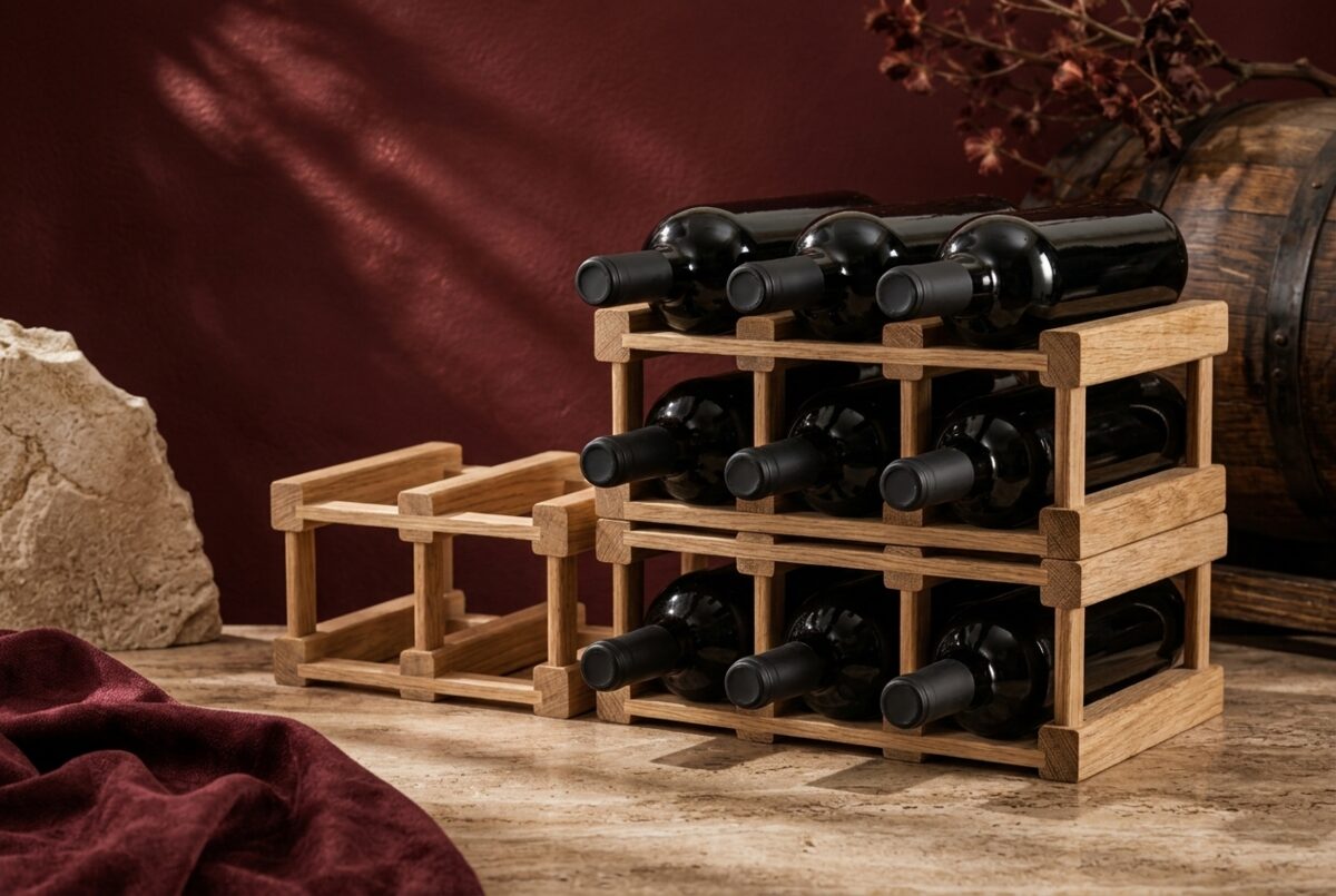 Range-bouteilles en bois