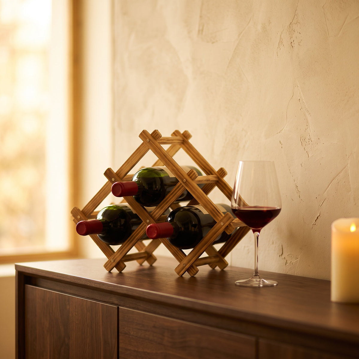 Petite Etagere de Vin en bois - ambiance