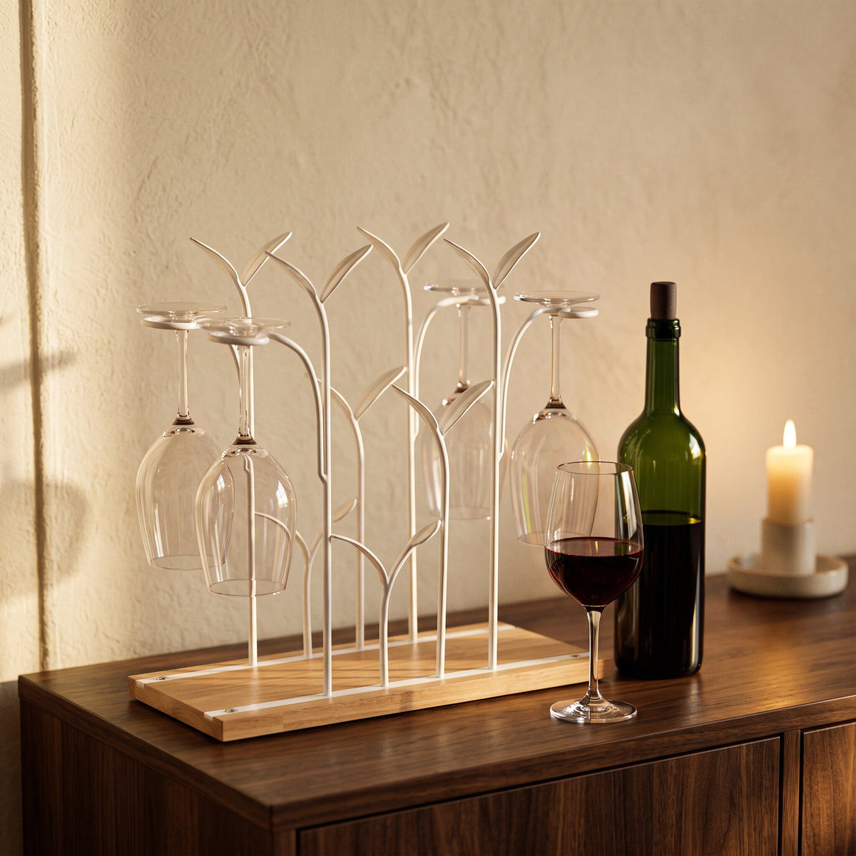 Porte Bouteille de vin et verre - ambiance