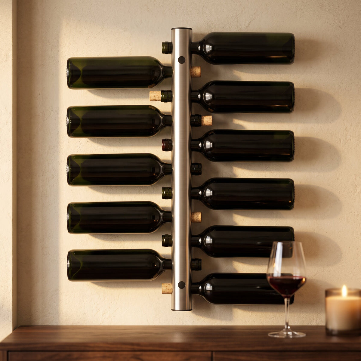 Porte Bouteille Mural Moderne - ambiance