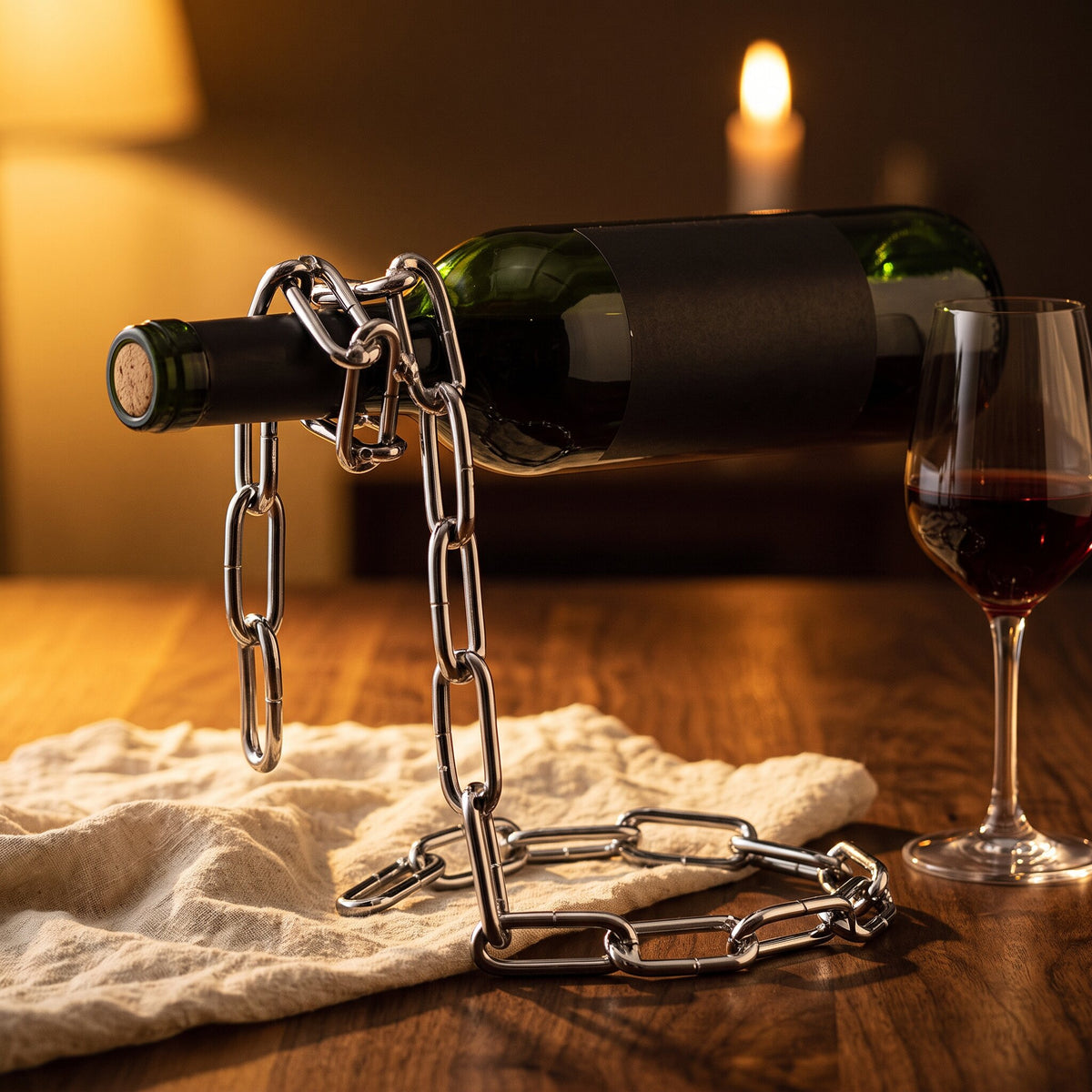 Porte-bouteille de Vin Chaîne Métal - ambiance