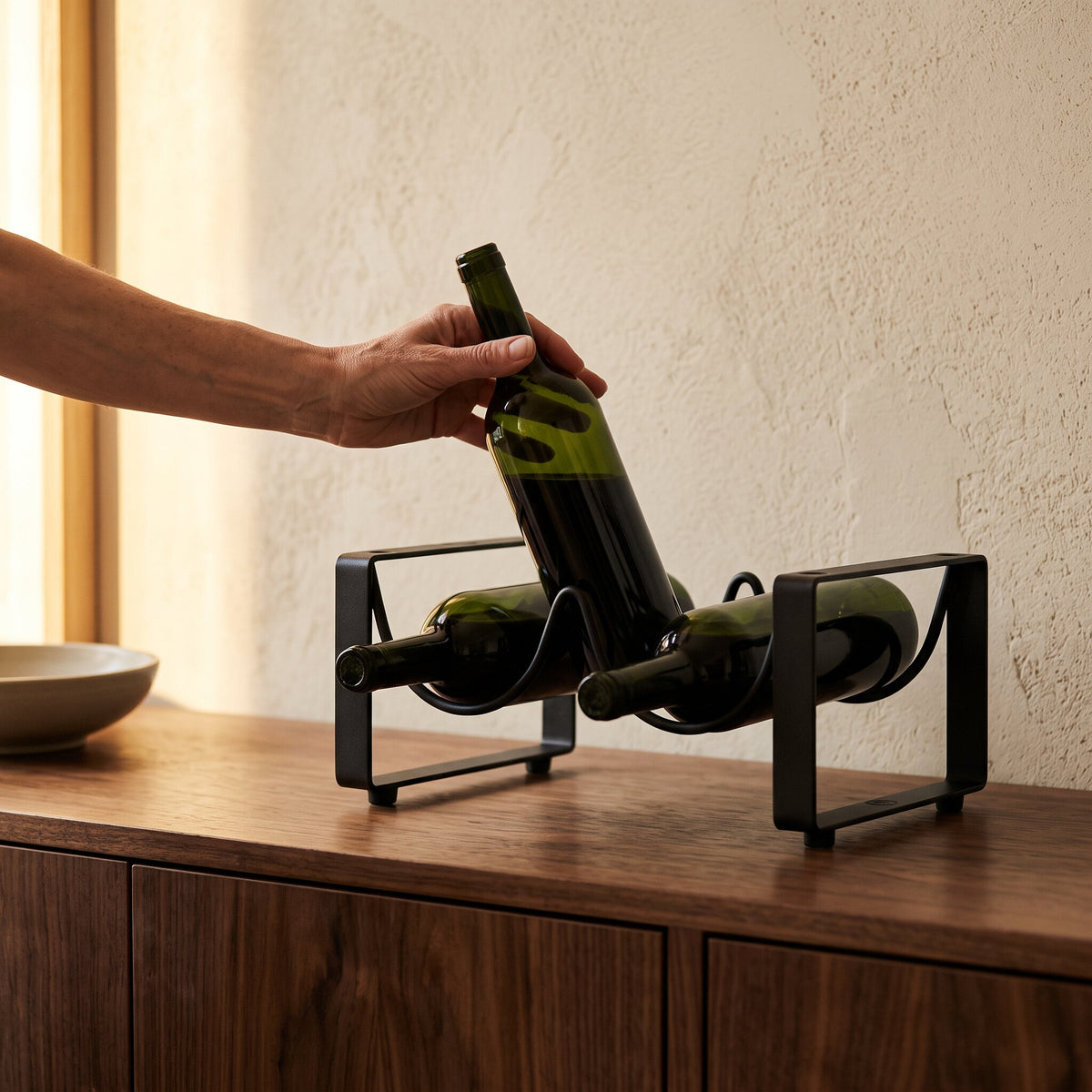 Porte-bouteille de Vin Étagère - main d'échelle