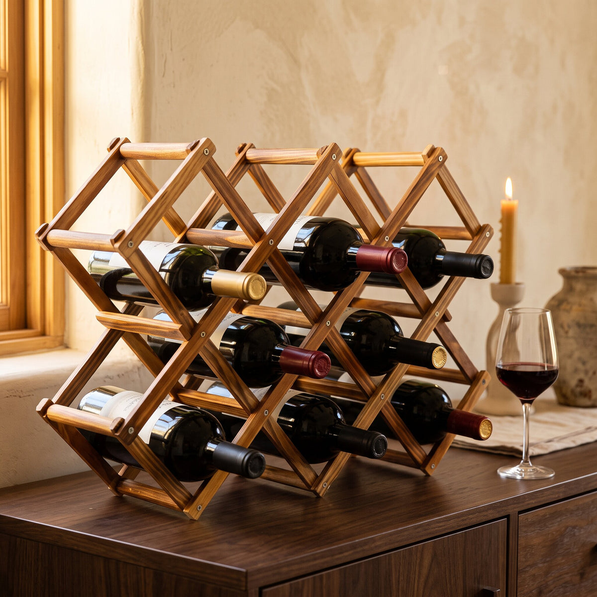 Range bouteille vin bois - ambiance