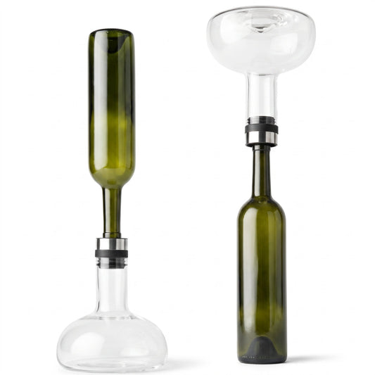 Carafe à décanter Up & Down avec bague métal — packshot fond blanc