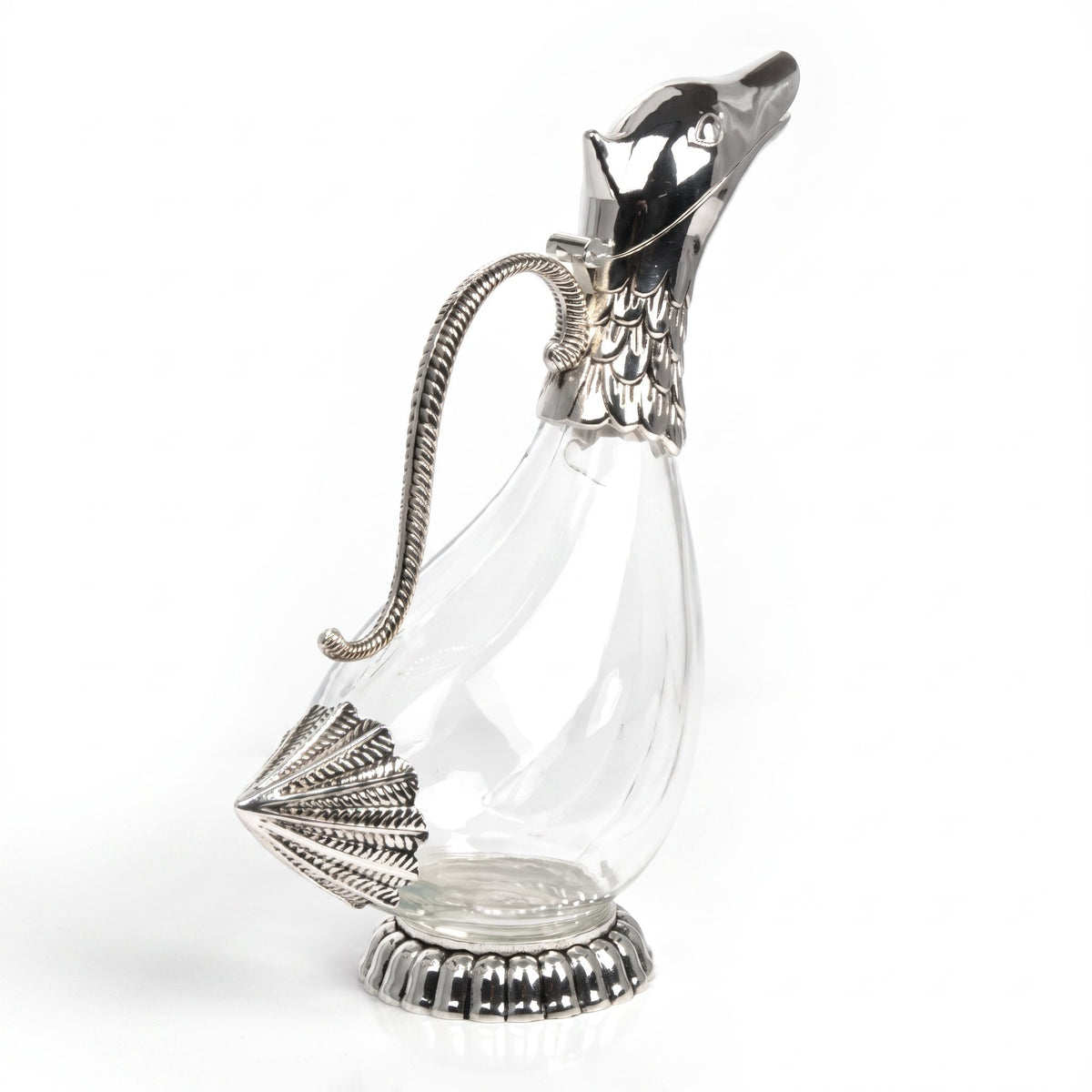 Carafe à décanter Canard Sauvage sur socle — packshot fond blanc