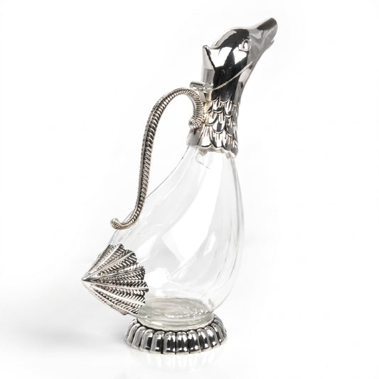 Carafe à décanter Canard Sauvage sur socle — packshot fond blanc
