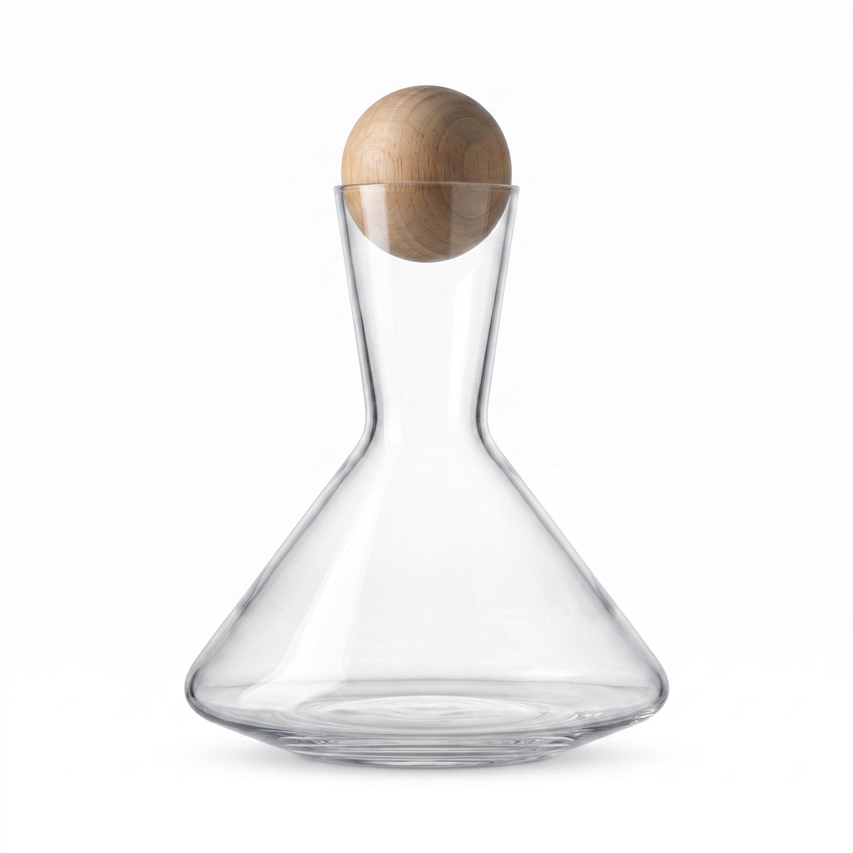 Carafe à décanter Spin Cork avec bouchon bois — packshot fond blanc