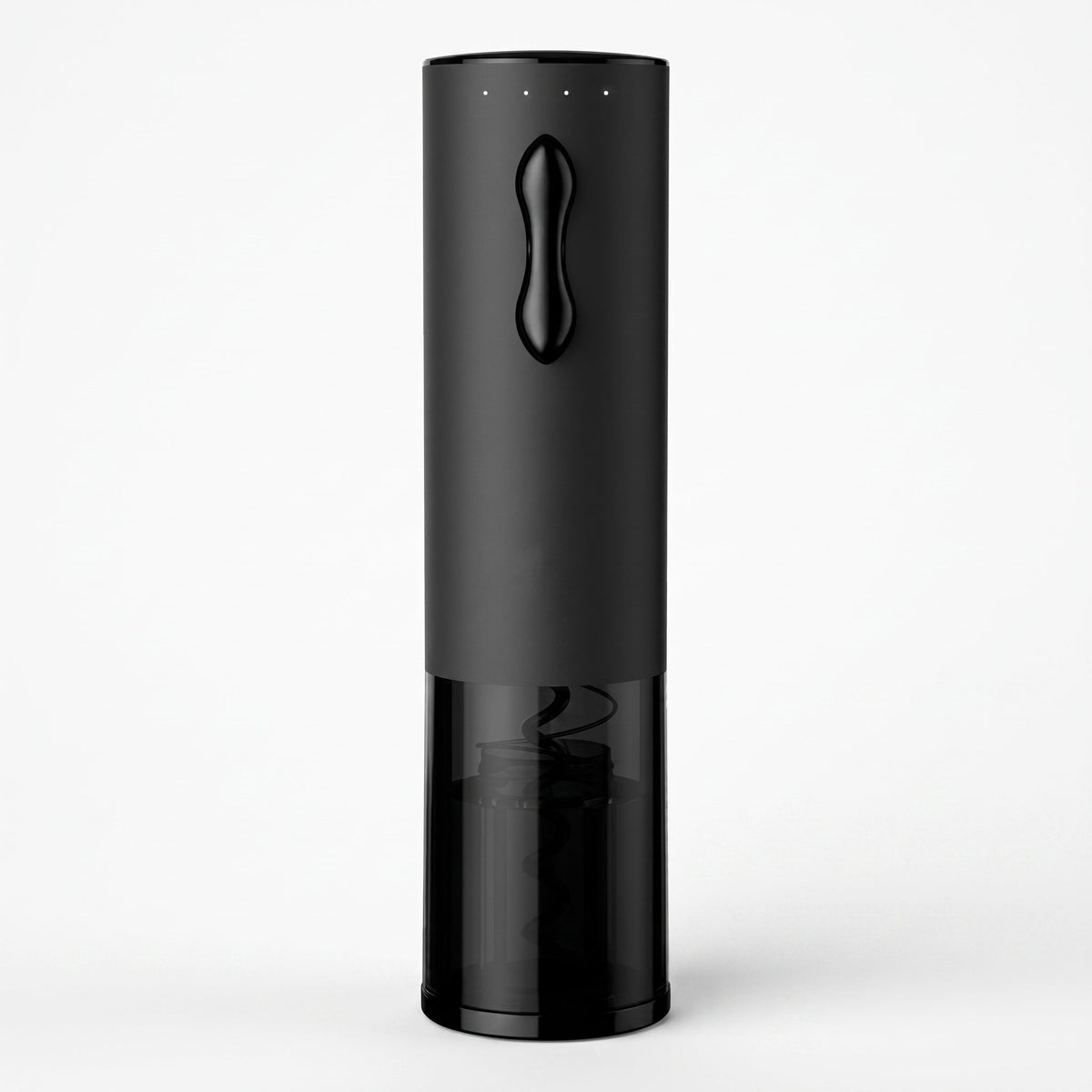 Tire-bouchon électrique noir mat, vue de face sur fond blanc — La Maison du Sommelier
