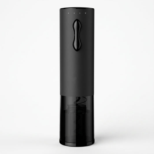 Tire-bouchon électrique noir mat, vue de face sur fond blanc — La Maison du Sommelier